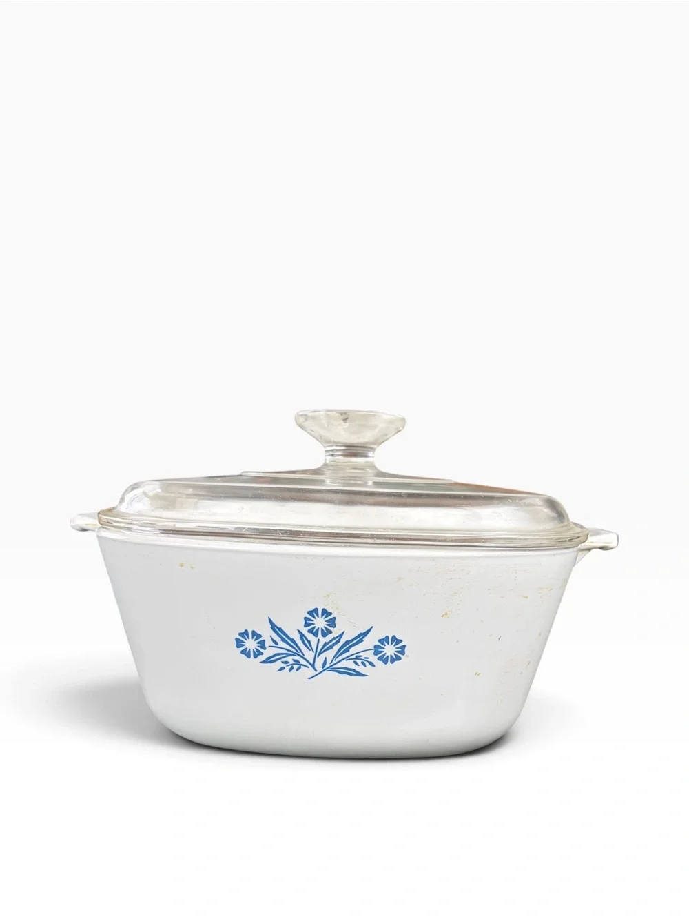 CORNING WARE BLUE CORNFLOWER 8 1/2” SQUARE CASSEROLE DISH VINTAGE 1980S